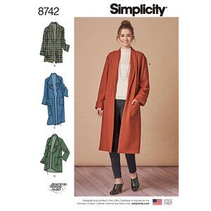 Simplicity 8742 Womens Cardigan Sewing Pattern Sizes XS-XL Misses Long & Short